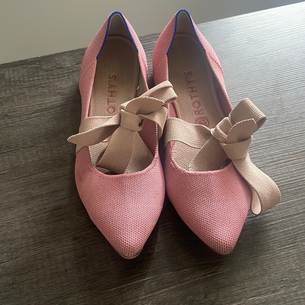 Rothy’s Point flats with bow